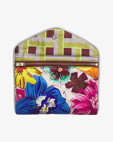 Sage x Clare : Ines Silk Pouch - Porcelain