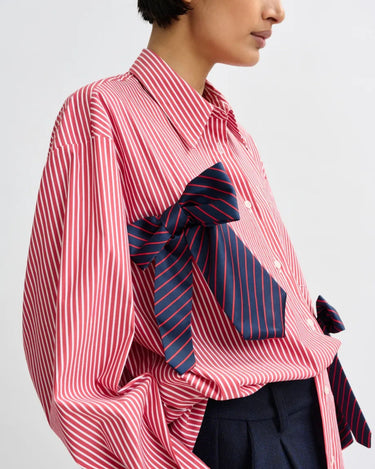 Essentiel Antwerp : Jiwi  Shirt With Bowties - Red / White / Navy