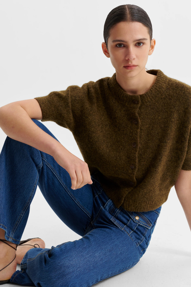Morrison :  Solenne Knit Cardigan - Khaki