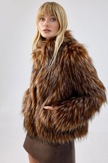 Unreal Fur : Fur Delish Jacket - Brown raccoon
