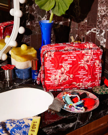 Sage x Clare : Marta Vanity Bag - Vermillon