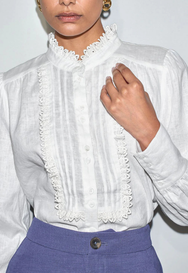 Zoe Kratzmann: Haze Top - Porcelain