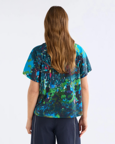 Elk The Label : Haki Short Sleeve T-Shirt - Landskap Night