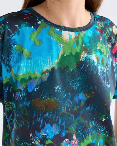 Elk The Label : Haki Short Sleeve T-Shirt - Landskap Night