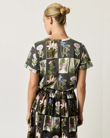 Nancybird :  Apollo Tee - Charcoal Archive Floral