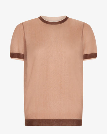 POL : Kaspar Layered Tee - Pink / Toffee