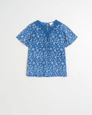 Indi & Cold : Lace Shirt - British Blue