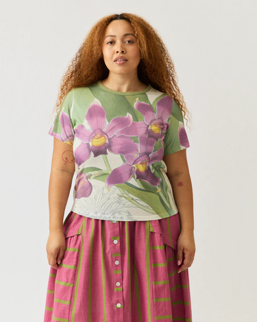 Nancybird :  Apollo Tee - Bollea Orchid