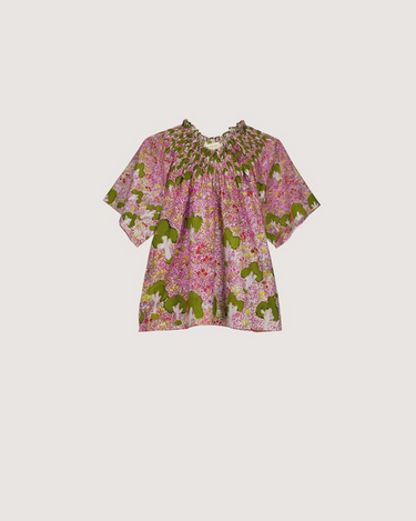 Nancybird :  Meadows Frill Neck Top - View of Country