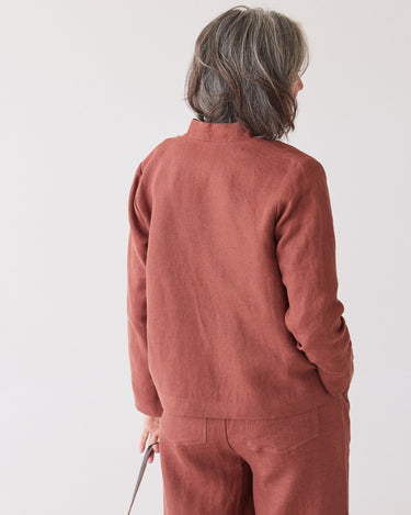 Eva's Sunday : Scout Stand Collar Jacket - Brick