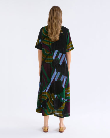 Elk The Label : Reihen Dress - Stribe Burnout