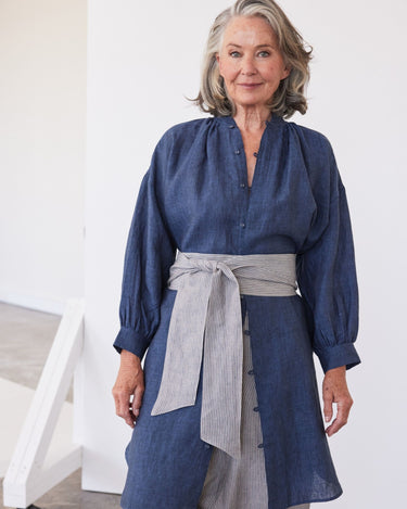 Eva's Sunday : Harper Shirt Dress - Navy