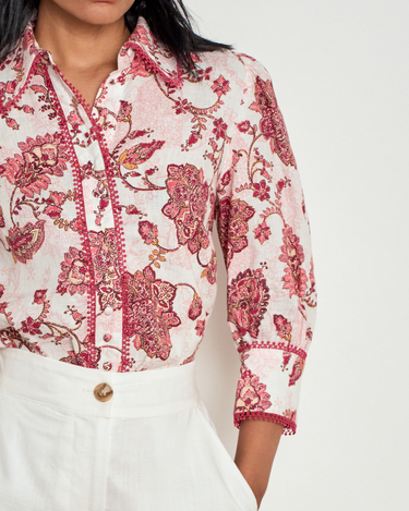 Zoe Kratzmann : Serenade Top - Rose Paisley