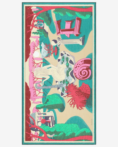 Inoui Editions : Scarf Jardin 100 - Fuschia (100 x 190 cm)
