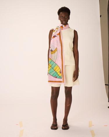 Inoui Editions : Scarf Cerfs Volant 100 - Pink (100 x 190 cm)