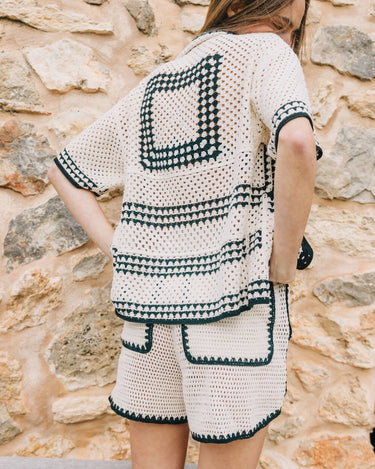 Indi & Cold : Crochet Top - Black / Cream