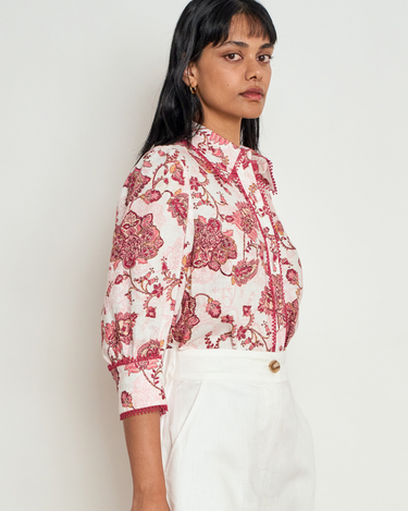 Zoe Kratzmann : Serenade Top - Rose Paisley