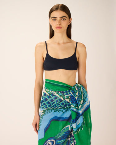 Inoui Editions : Scarf Croco 100 - Green (100 x 190 cm)