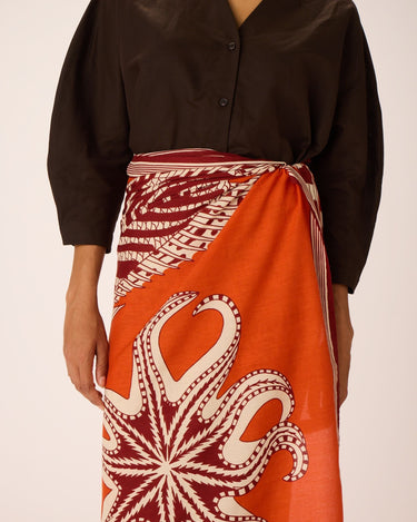 Inoui Editions : Scarf Vague 100 - Orange (100 x 190 cm)