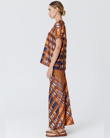 POL : Lattice Top - Amber Check