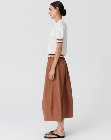 POL : Dahlia Knit Polo - White / Toffee