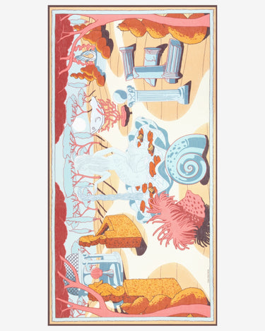 Inoui Editions : Scarf Jardin 100 - Coral (100 x 190 cm)