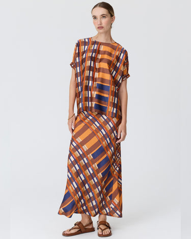 POL : Lattice Top - Amber Check