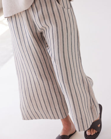 Eva's Sunday : Oliver Pull On Pant - Navy Stripe