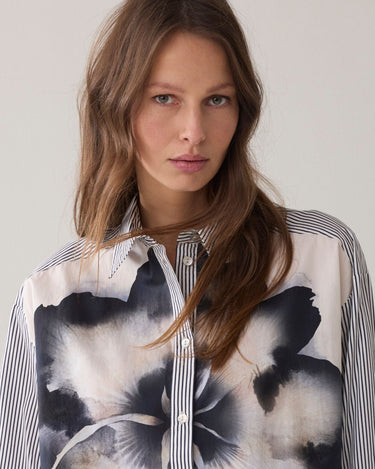 Summum : Big Flower Cotton Blouse
