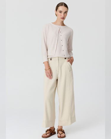 POL : Haven Cardigan  Lurex Back - Pebble