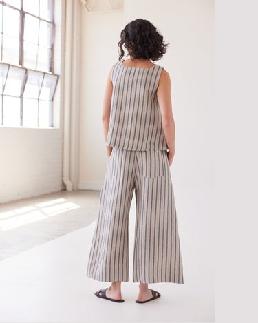 Eva's Sunday : Oliver Pull On Pant - Navy Stripe