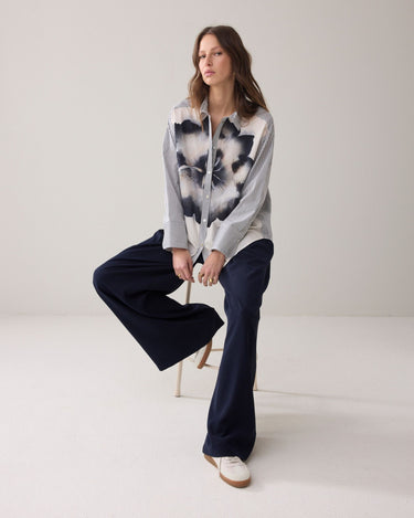 Summum : Big Flower Cotton Blouse