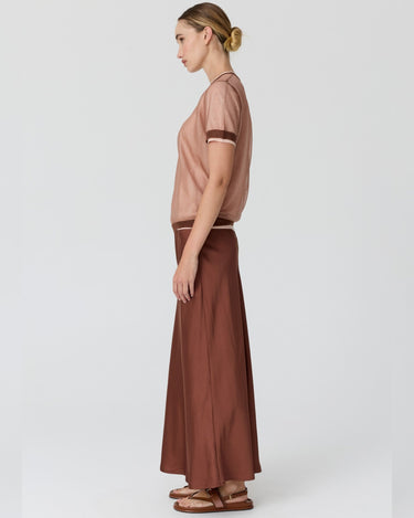 POL : Kaspar Layered Tee - Pink / Toffee