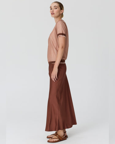 POL : Kaspar Layered Tee - Pink / Toffee