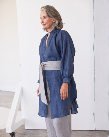 Eva's Sunday : Harper Shirt Dress - Navy