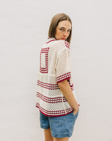 Indi & Cold : Crochet Top - Red / Cream