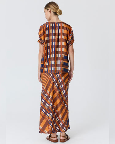 POL : Lattice Top - Amber Check