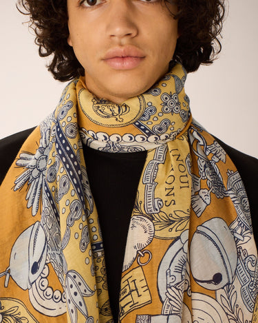 Inoui Editions : Scarf Octopus 100 - Golden Brown  (100 x 190 cm)