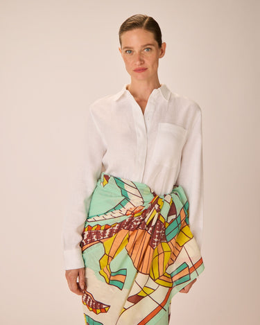 Inoui Editions : Scarf Cerfs Volant 100 - Turquoise (100 x 190 cm)