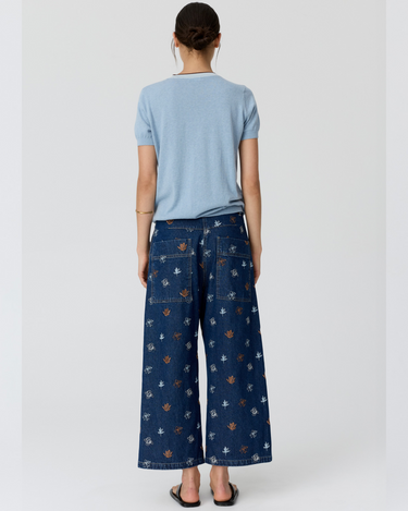 POL : Dillon Tee With Tipping - Blue/Choc